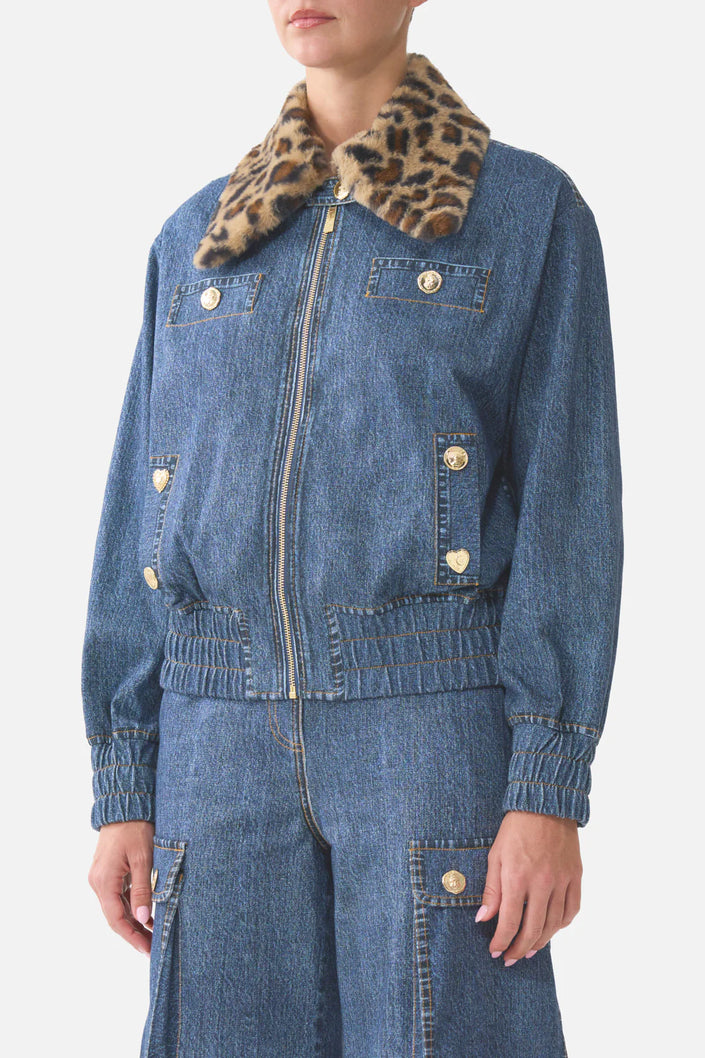 Camilla  Fiesta Siesta Repeat Terry BomberJacket with Pocket Detail