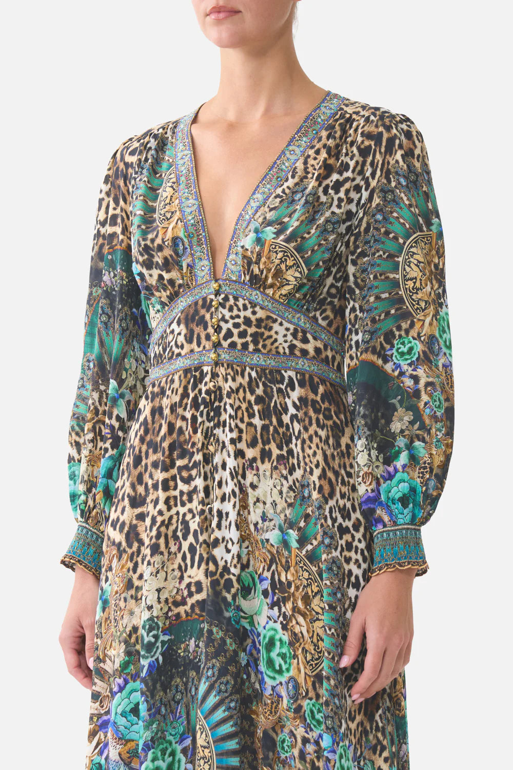 Camilla Flamenco Euphoria Button Dress with Shaped Waistband