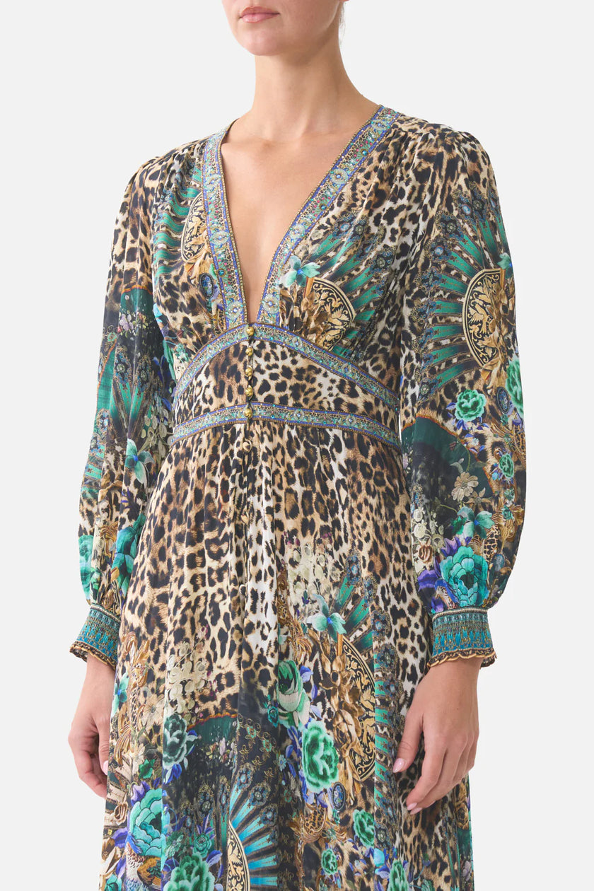 Camilla Flamenco Euphoria Button Dress with Shaped Waistband