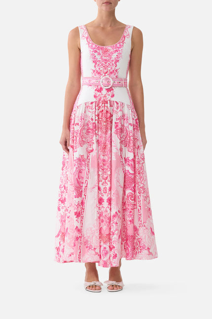 Camilla Livin La Visa Rosa Jersey Tank Dress with Contrast Skirt