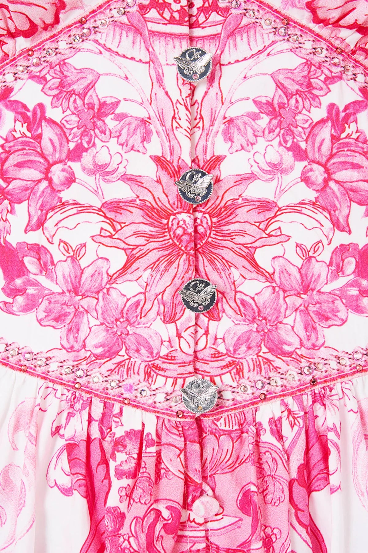 Camilla Livin La Visa Rosa Shaped Waistband Midi Dress