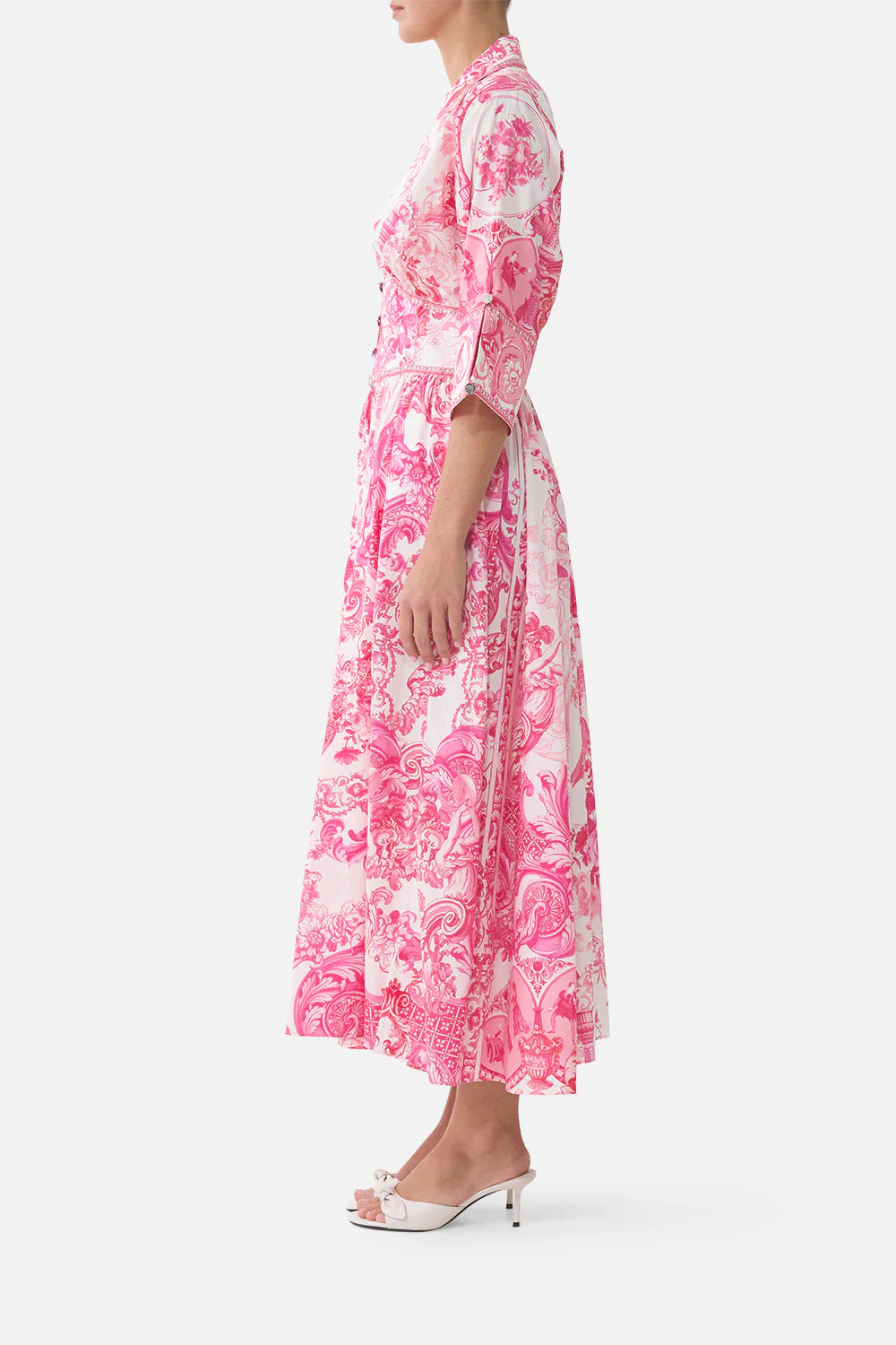 Camilla Livin La Visa Rosa Shaped Waistband Midi Dress