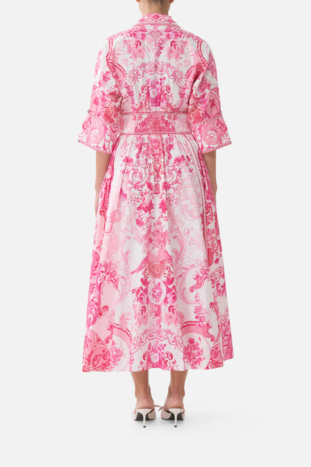 Camilla Livin La Visa Rosa Shaped Waistband Midi Dress