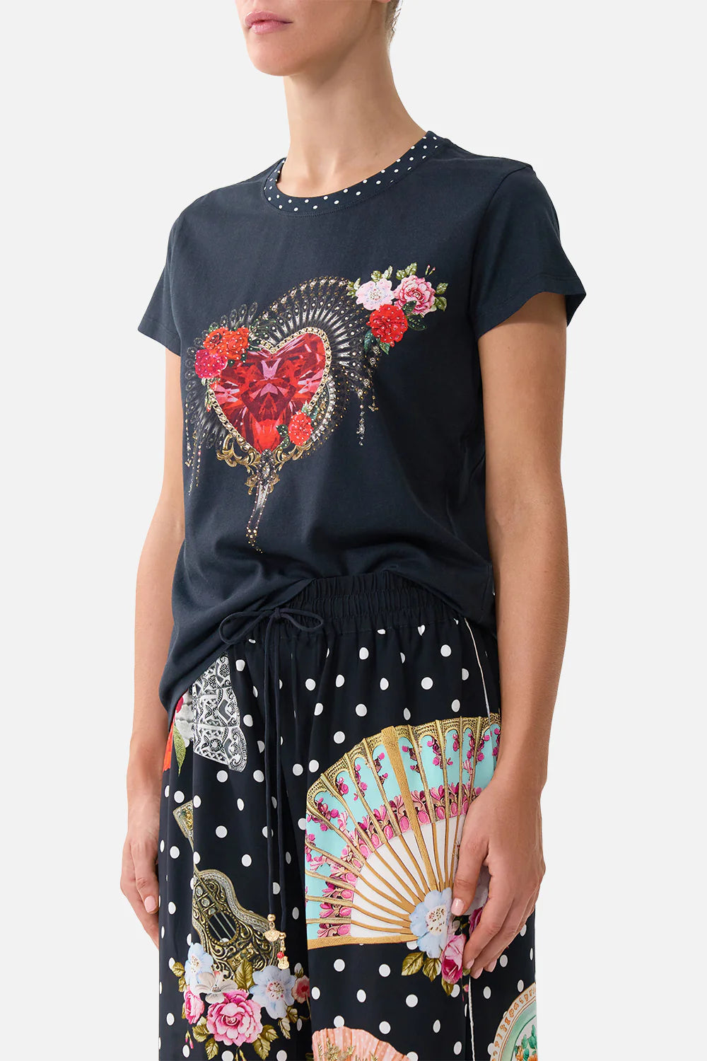 Camilla Daughters of Duende Slim Fit Round Neck T-Shirt