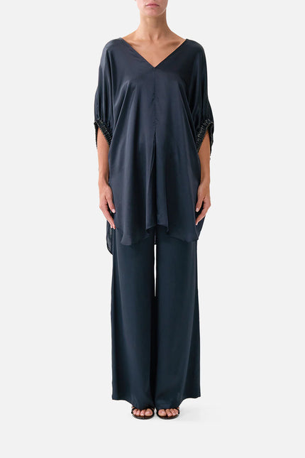 Camilla Daughters of Duende Gathered Cuff V Neck Top