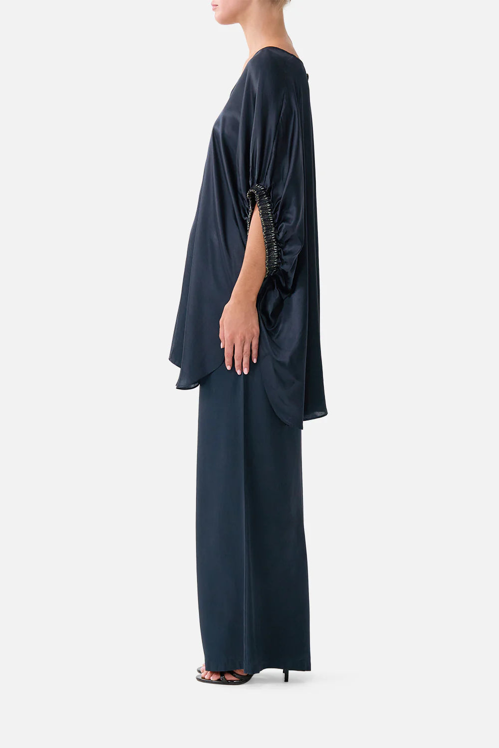Camilla Daughters of Duende Gathered Cuff V Neck Top