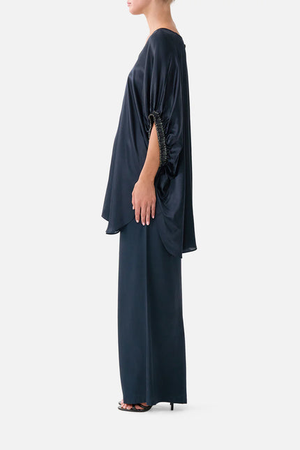 Camilla Daughters of Duende Gathered Cuff V Neck Top
