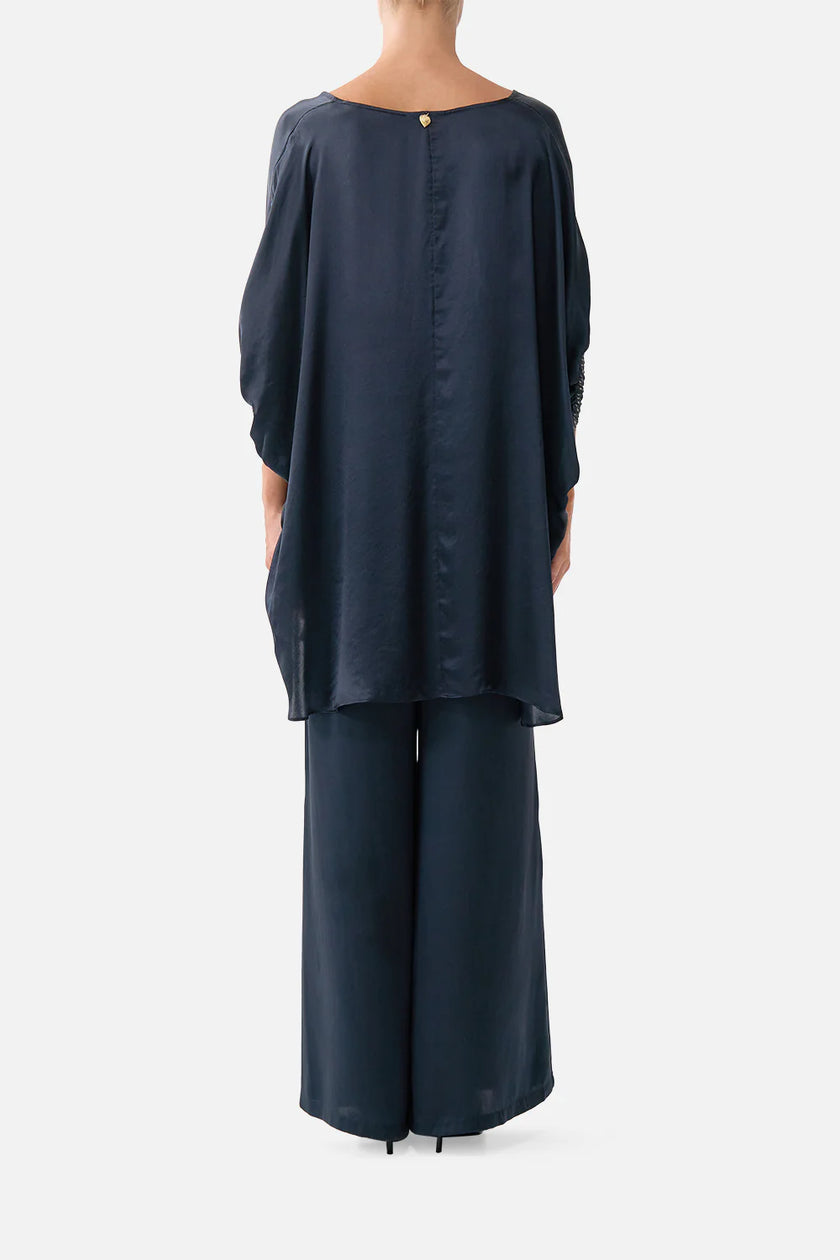 Camilla Daughters of Duende Gathered Cuff V Neck Top