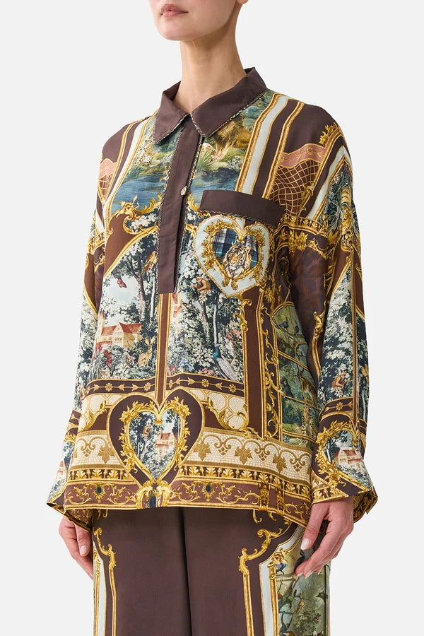Camilla - Animals in the Palace Relaxed Collared Shirt With Pocket