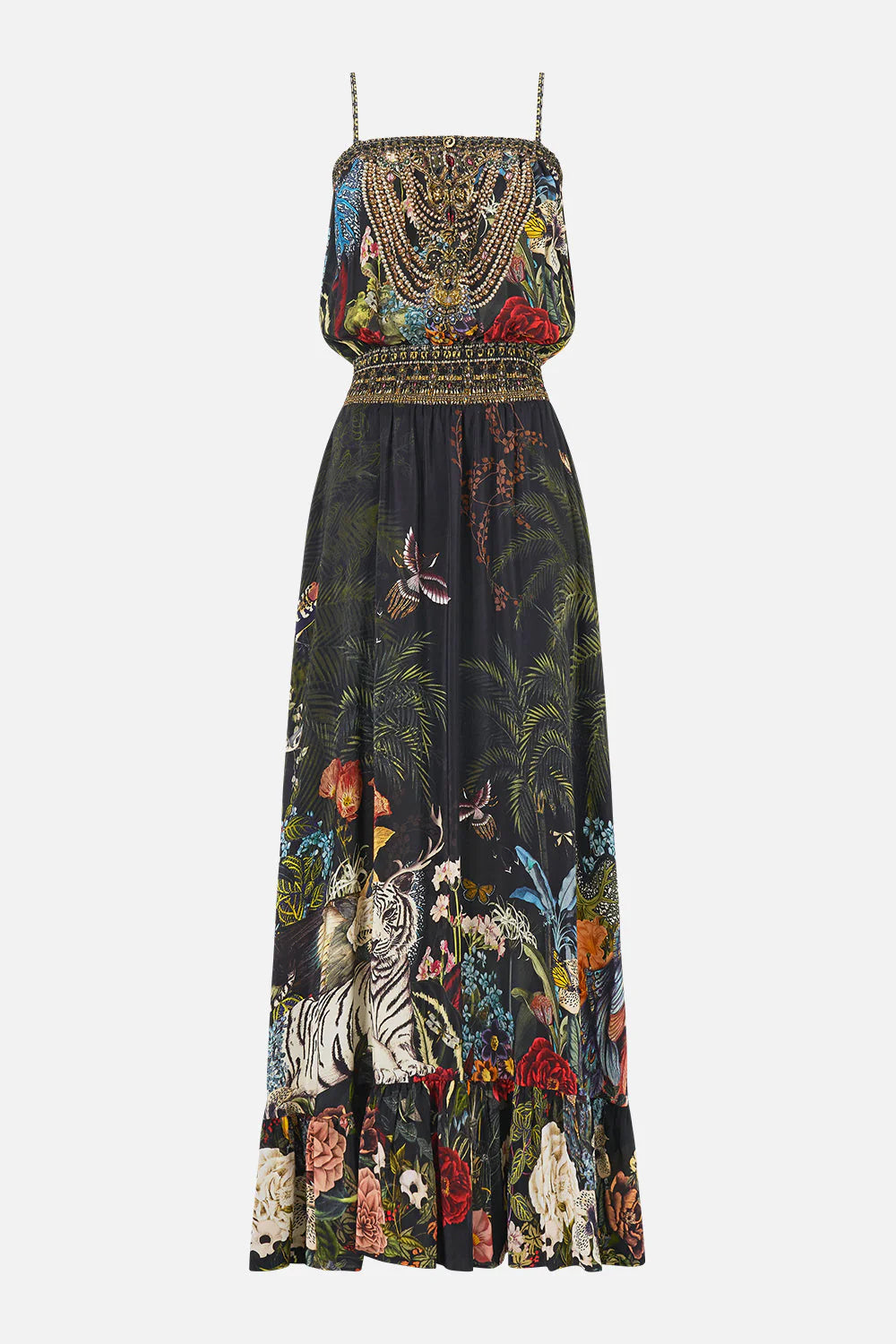 Camilla Palace Zoology Shirred Waist Long Dress