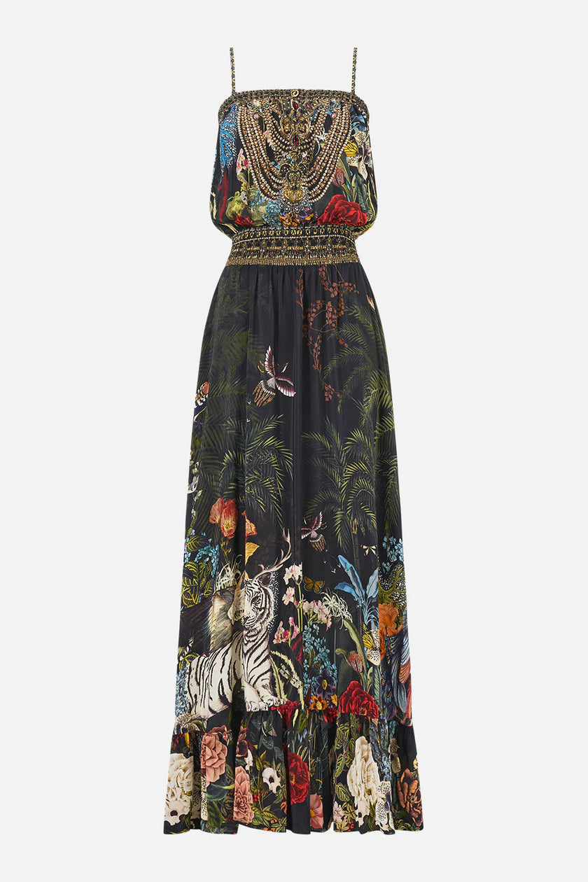 Camilla Palace Zoology Shirred Waist Long Dress