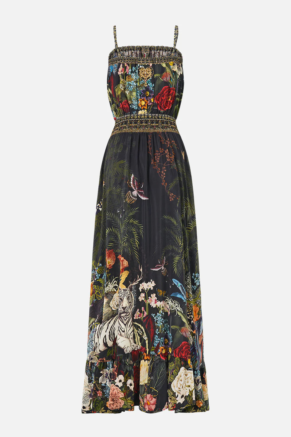 Camilla Palace Zoology Shirred Waist Long Dress