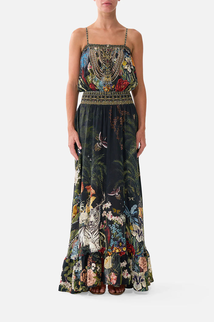 Camilla Palace Zoology Shirred Waist Long Dress
