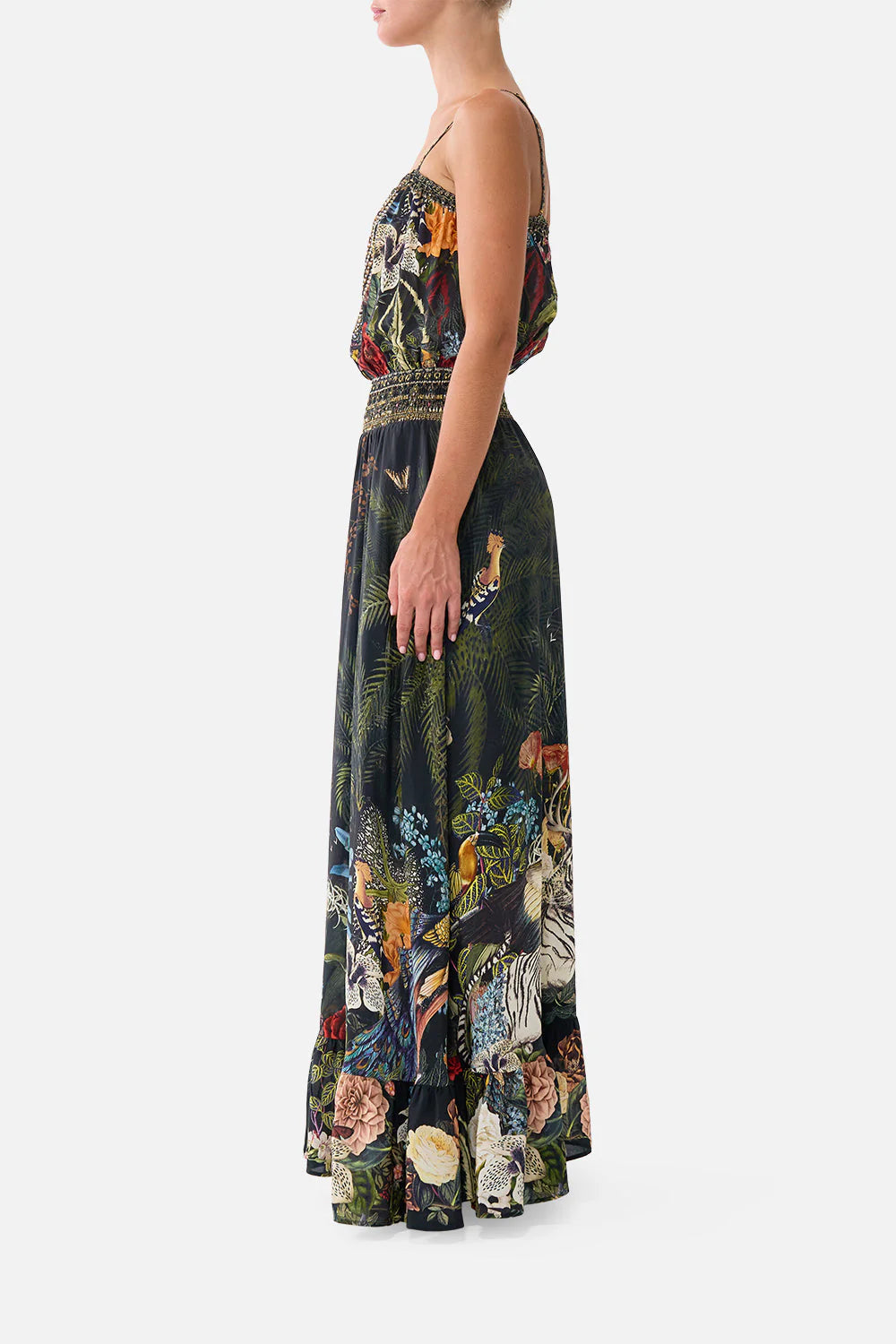 Camilla Palace Zoology Shirred Waist Long Dress
