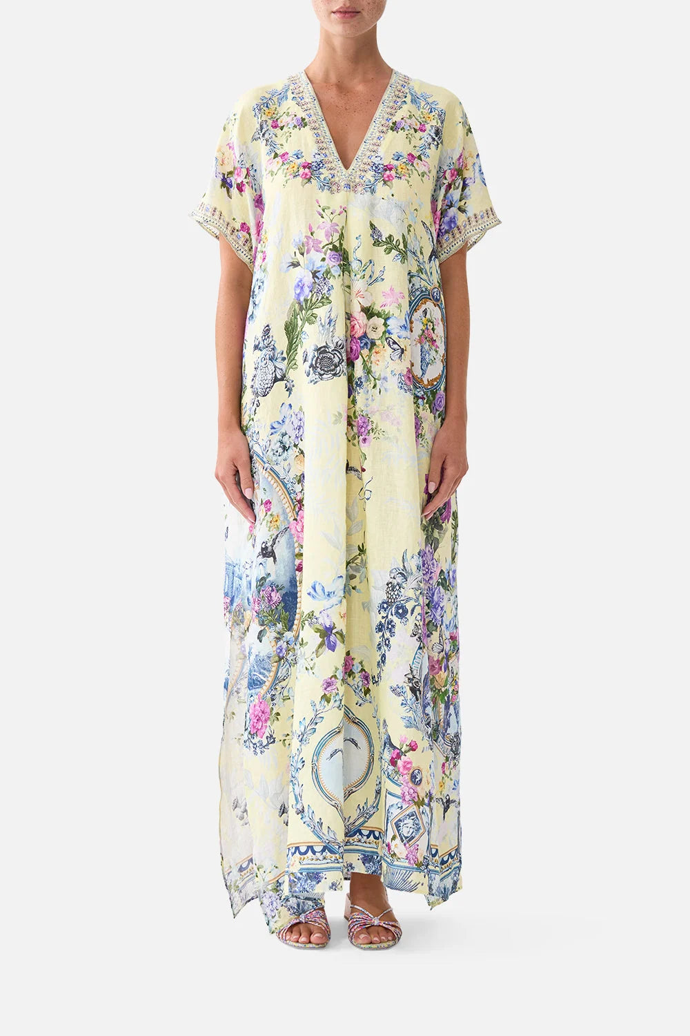 Camilla Chinoiserie Child Front Pleat Kaftan