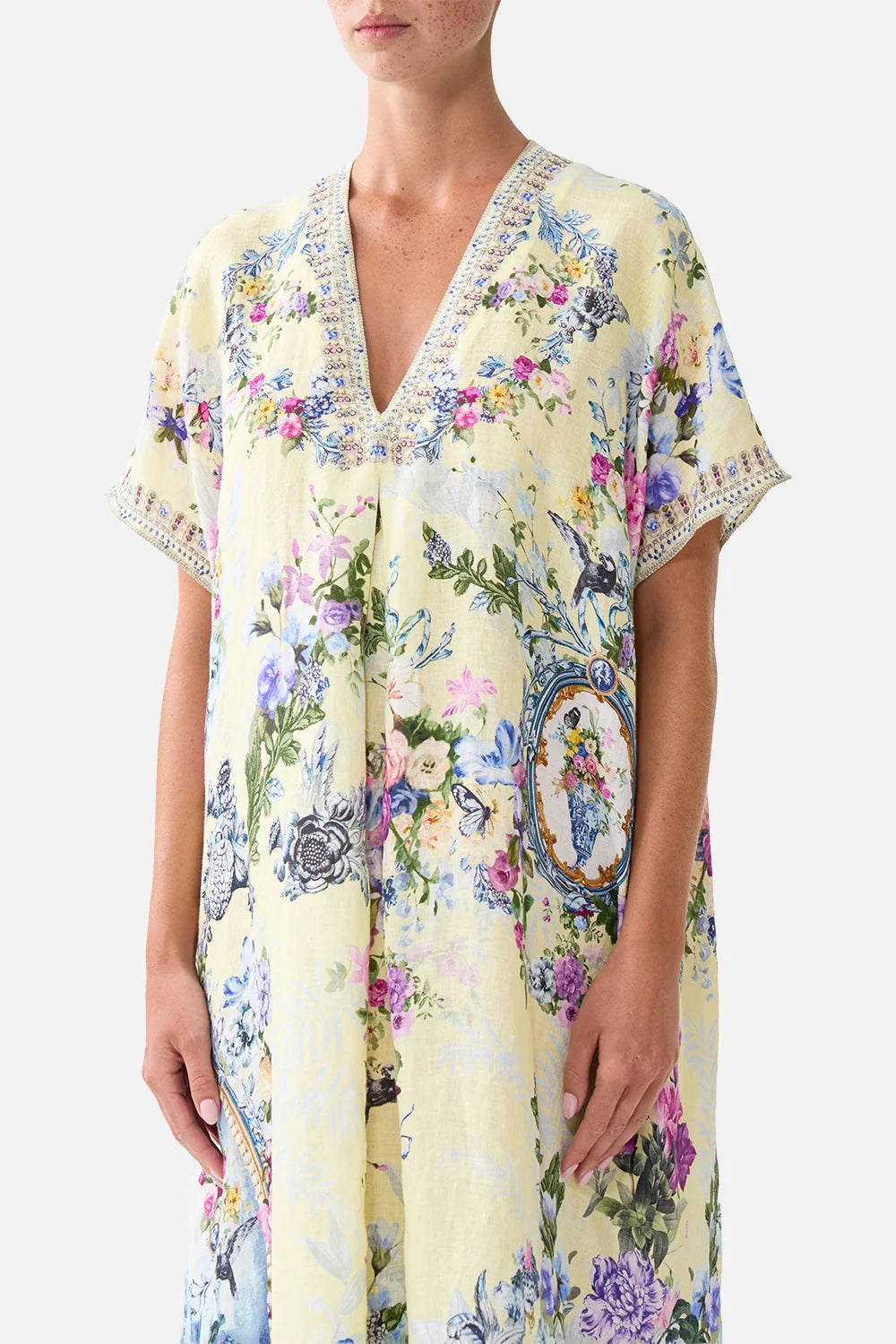 Camilla Chinoiserie Child Front Pleat Kaftan