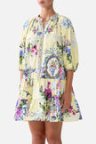 Camilla Chinoiserie Child Puff Sleeve Shirt Dress