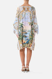 Camilla Sisi Society Tie Sleeve Short V Neck Kaftan
