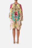 Camilla Painted Prayers Tie Sleeve Short V Neck Kaftan