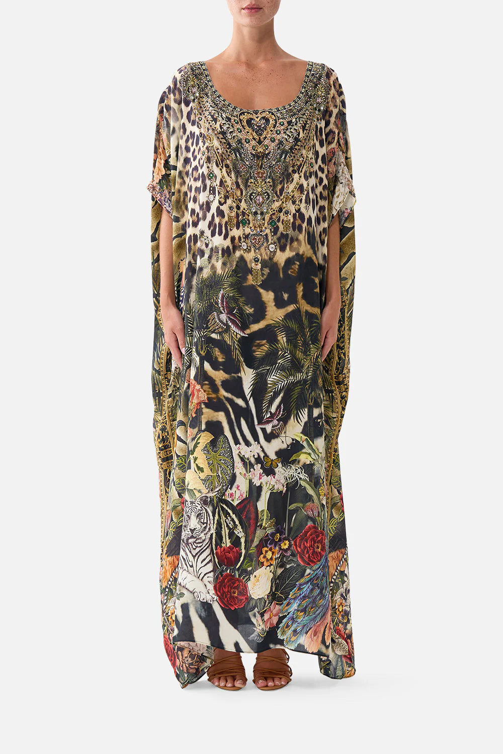 Camilla Leotigra Land Round Neck Kaftan