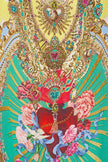 Camilla Painted Prayers Round Neck Kaftan
