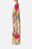 Camilla Painted Prayers Round Neck Kaftan