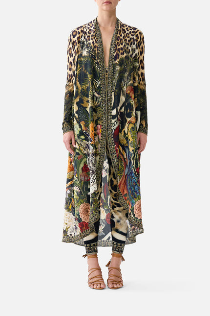 Camilla Leotigra Land Long Casual Jacket with Pockets