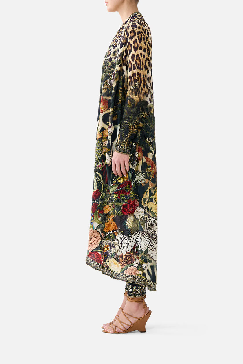 Camilla Leotigra Land Long Casual Jacket with Pockets