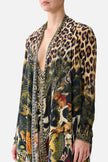 Camilla Leotigra Land Long Casual Jacket with Pockets