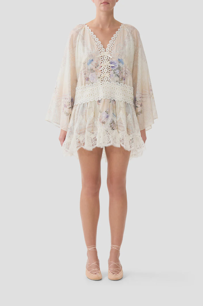 Camilla Laced with Love Relaxed Short Dress with Dropped Waist