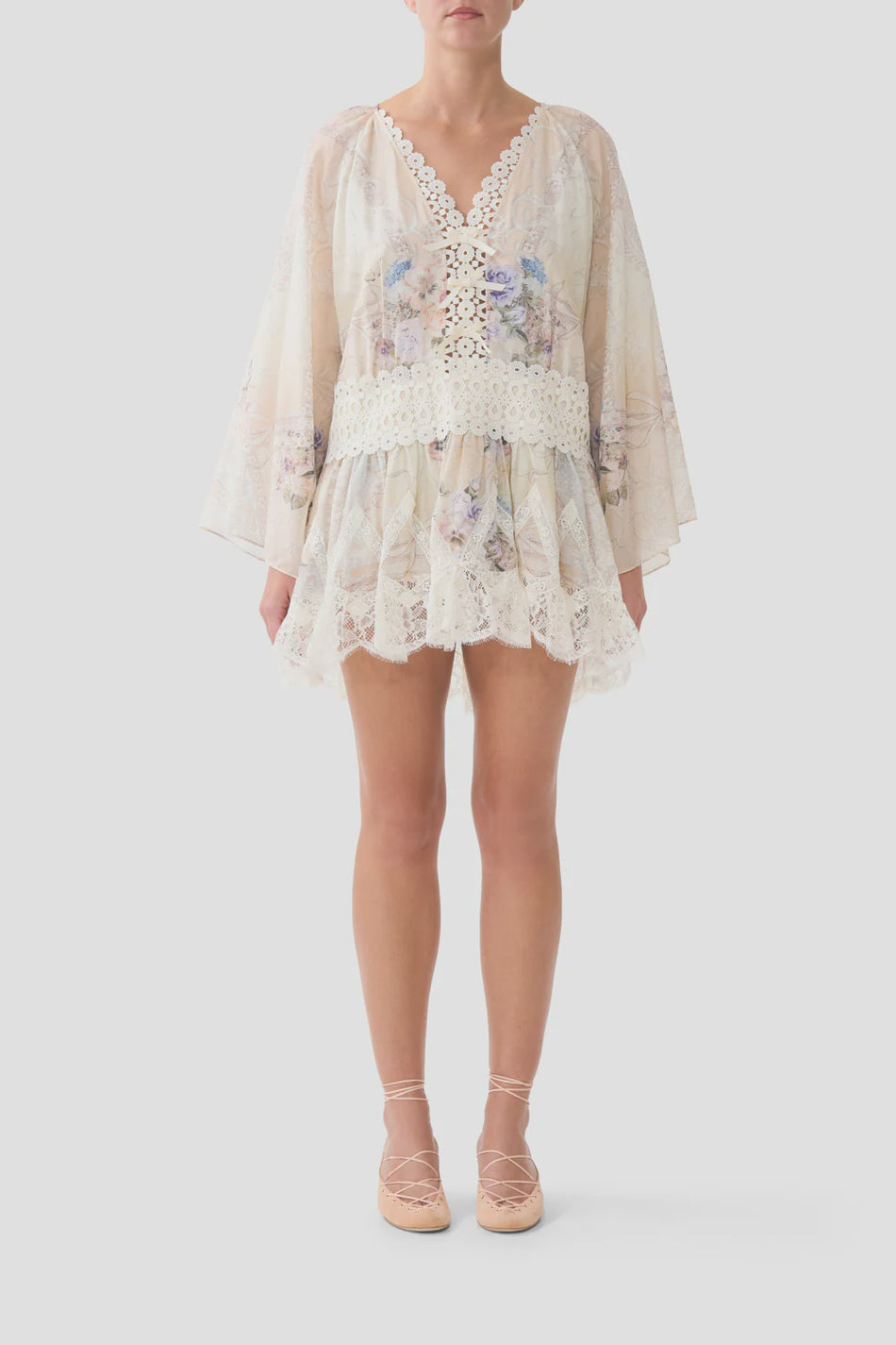 Camilla Laced with Love Relaxed Short Dress with Dropped Waist