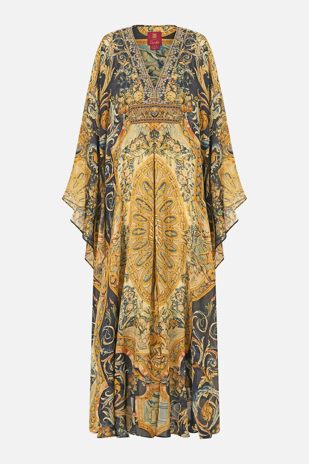 Camilla Museum Memoirs Long Kaftan with Waist Detail