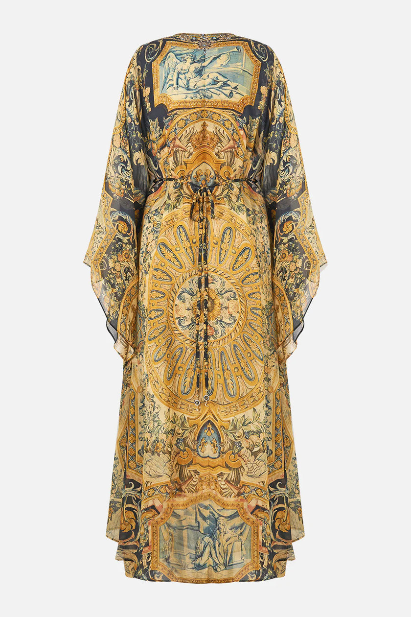 Camilla Museum Memoirs Long Kaftan with Waist Detail