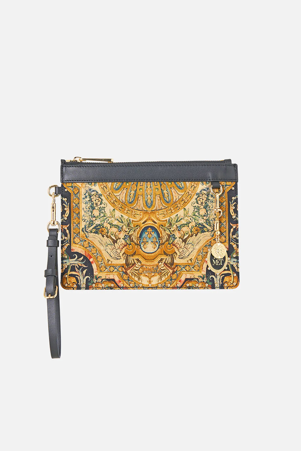 Camilla Museum Memoirs Clutch with Leather Trim