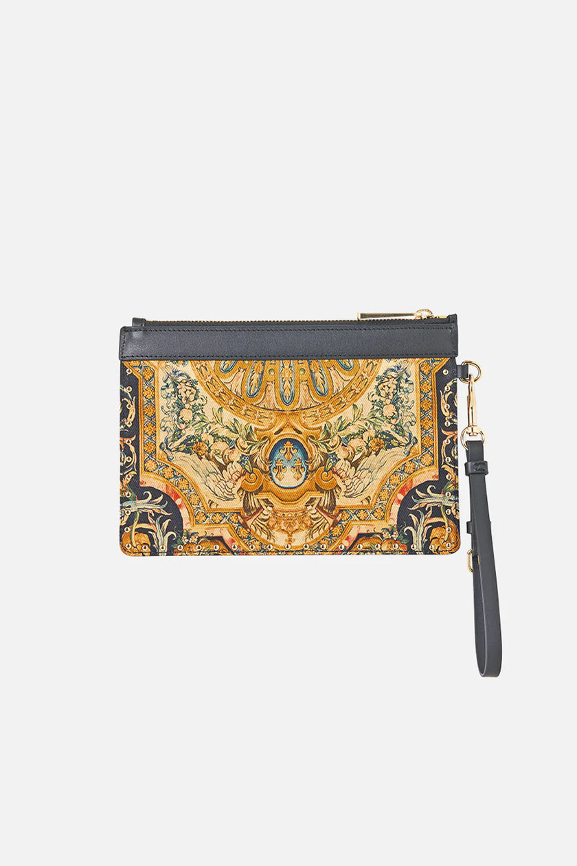 Camilla Museum Memoirs Clutch with Leather Trim