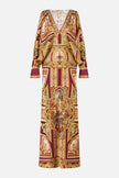 Camilla Queen Of Bohemia Plunge Neck Draped Shoulder Dress