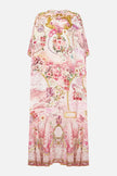 Camilla Journal De Voyage Lace Up Kaftan with Hem Ruffle