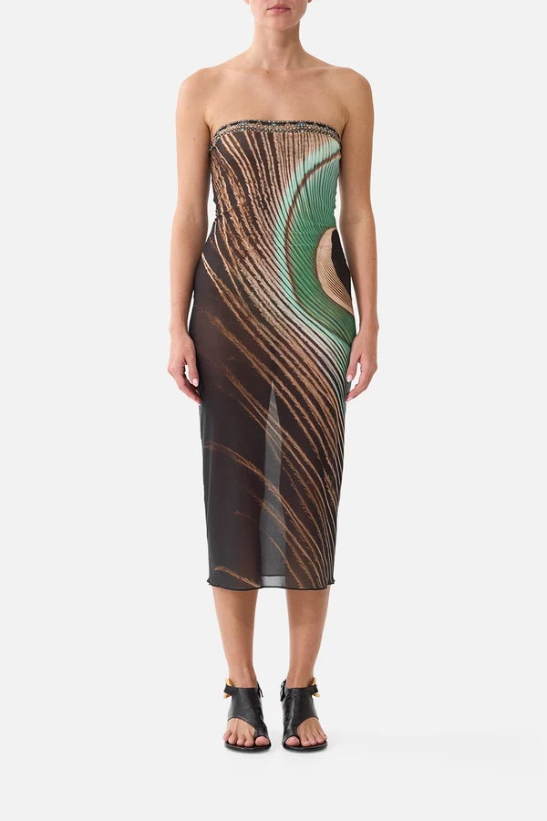 Camilla A Wink To The Wild Tube Beach Midi Dress
