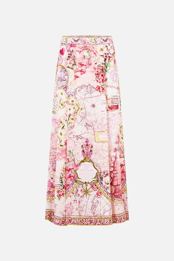 Camilla Journal De Voyage Panelled Flared Long Skirt