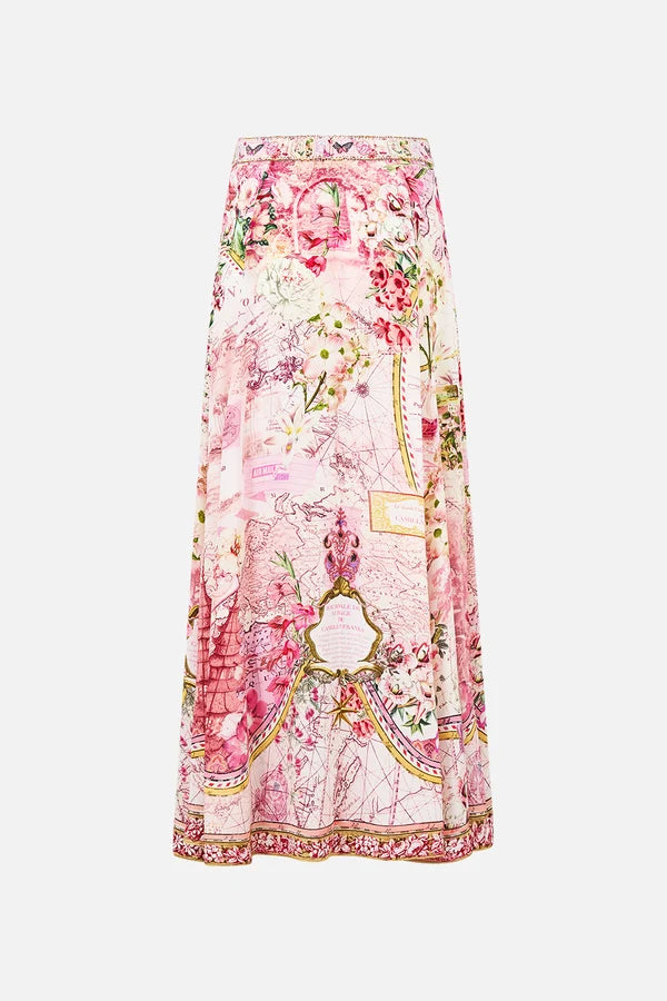Camilla Journal De Voyage Panelled Flared Long Skirt