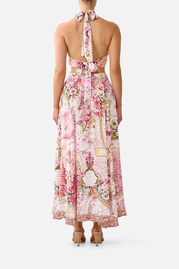 Camilla Journal De Voyage Panelled Flared Long Skirt
