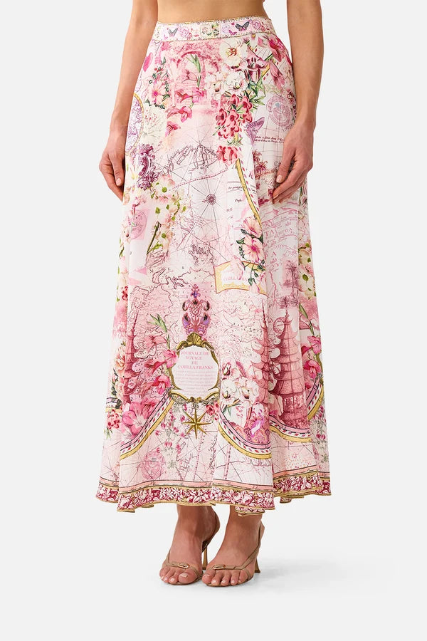 Camilla Journal De Voyage Panelled Flared Long Skirt
