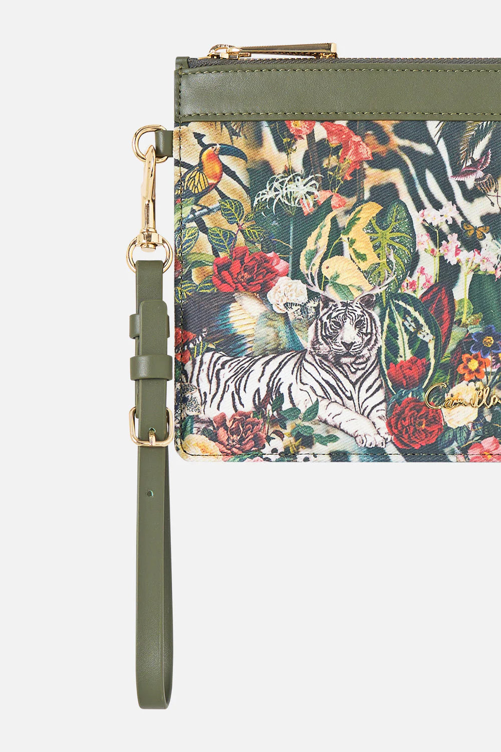 Camilla Leotigra Land Clutch with Wristlet