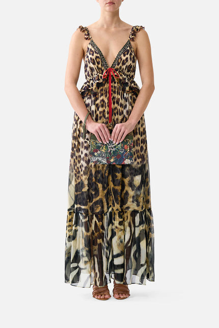 Camilla Leotigra Land Clutch with Wristlet