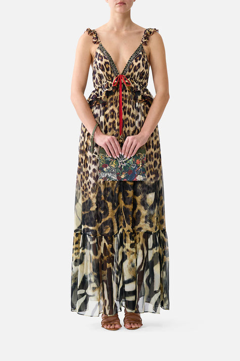 Camilla Leotigra Land Clutch with Wristlet