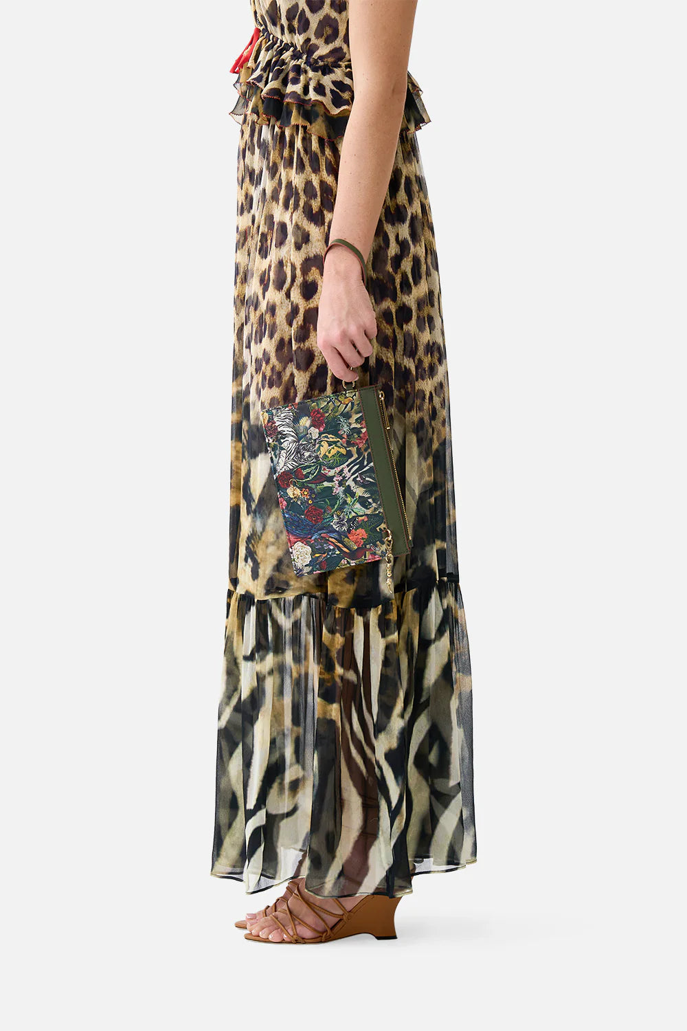 Camilla Leotigra Land Clutch with Wristlet