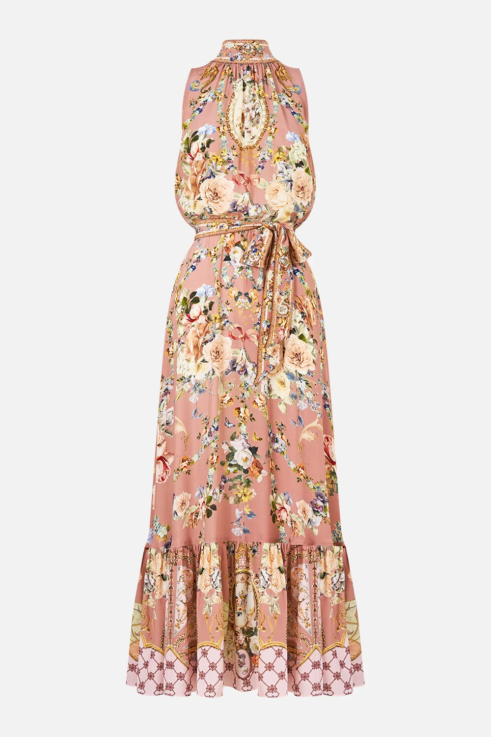Camilla Chamber of Blooms Necktie Dress with Elasticated Waist
