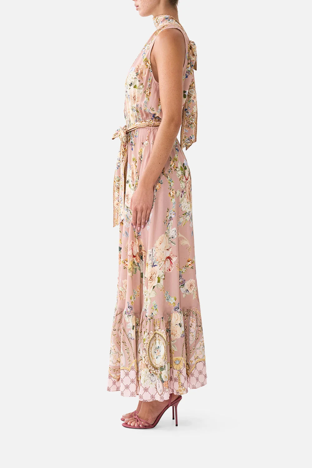 Camilla Chamber of Blooms Necktie Dress with Elasticated Waist