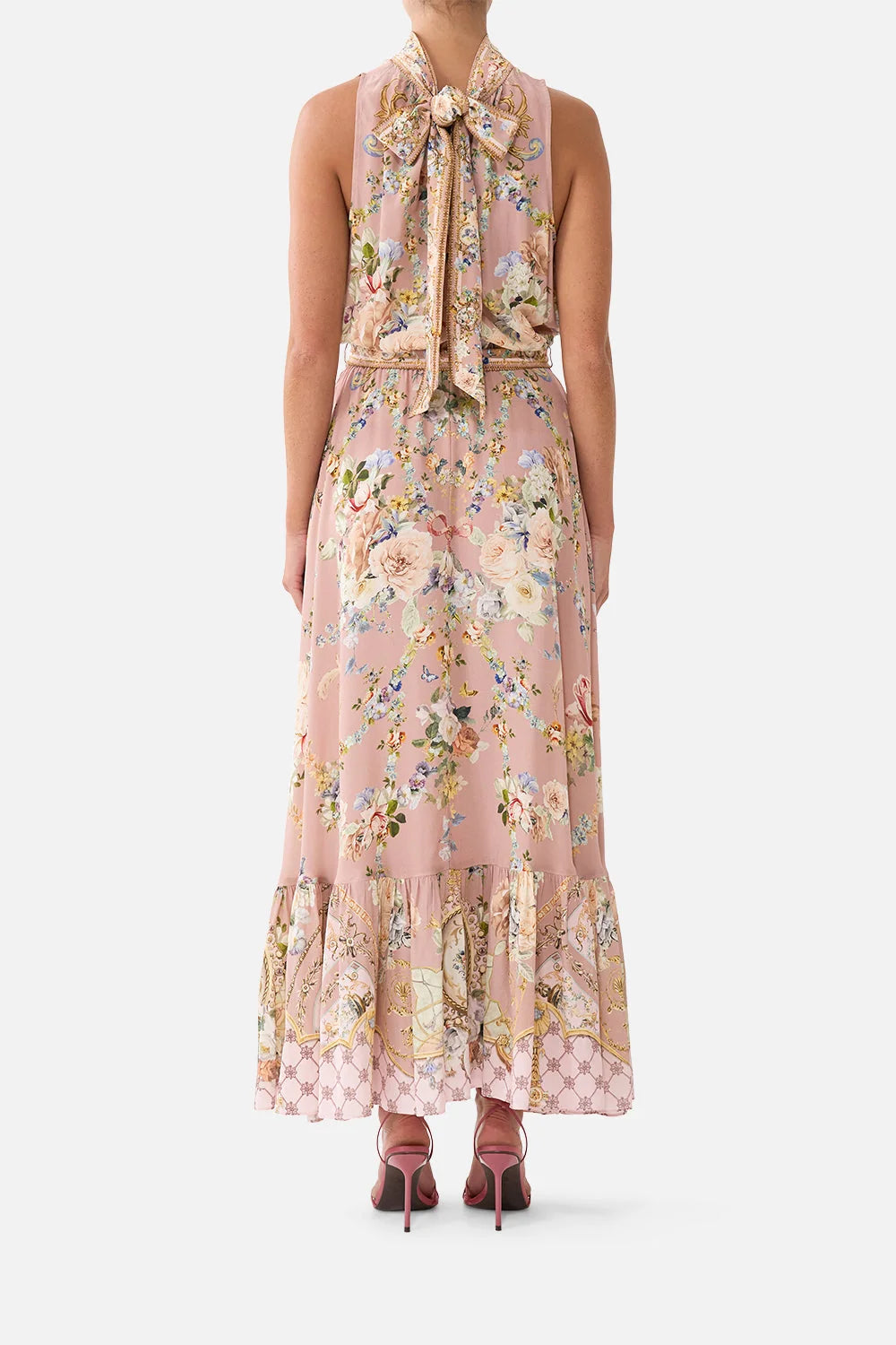 Camilla Chamber of Blooms Necktie Dress with Elasticated Waist