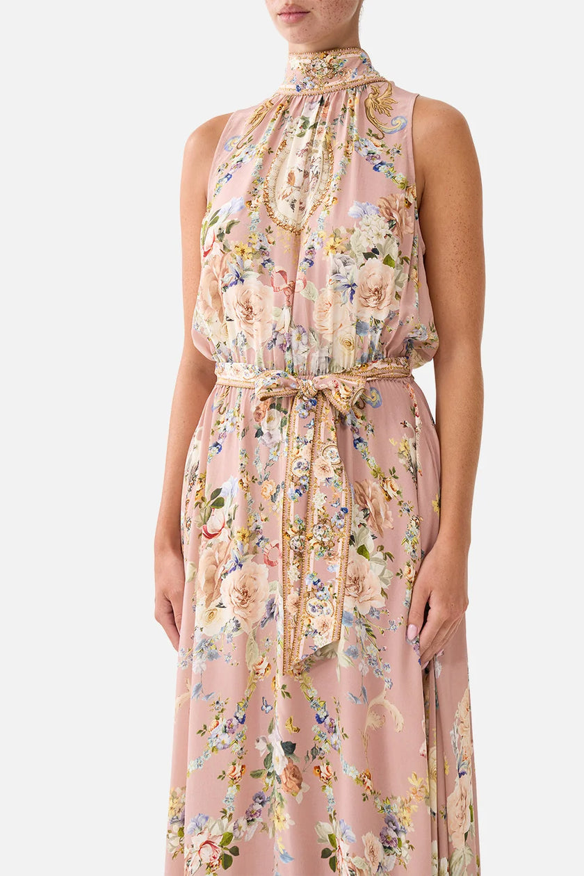 Camilla Chamber of Blooms Necktie Dress with Elasticated Waist
